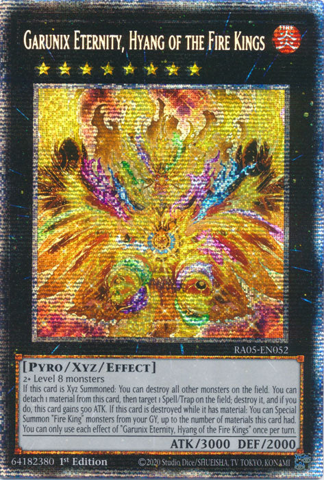 Yugioh - Garunix Eternity, Hyang of the Fire Kings *Select Rarity* RA05-EN052 (NM)