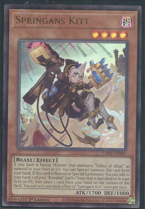 Yugioh - Springans Kitt *Ultra Rare* CH01-EN007 (NM)