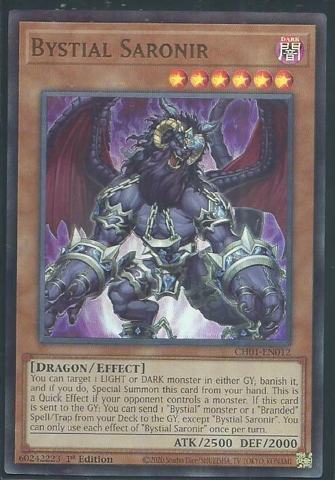 Yugioh - Bystial Saronir *Ultra Rare* CH01-EN012 (NM)