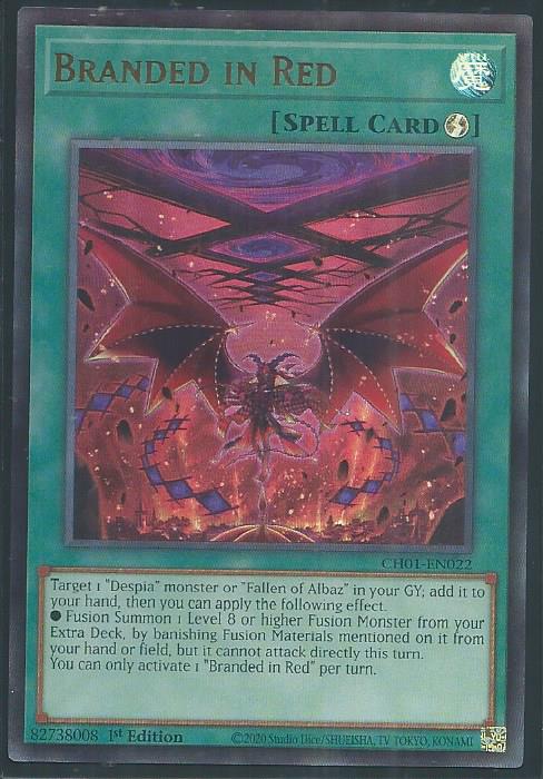 Yugioh - Branded In Red *Ultra Rare* CH01-EN022 (NM)