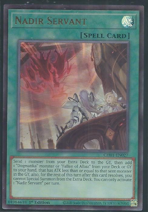 Yugioh - Nadir Servant *Ultra Rare* CH01-EN027 (NM)