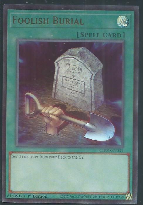 Yugioh - Foolish Burial *Ultra Rare* CH01-EN031 (NM)