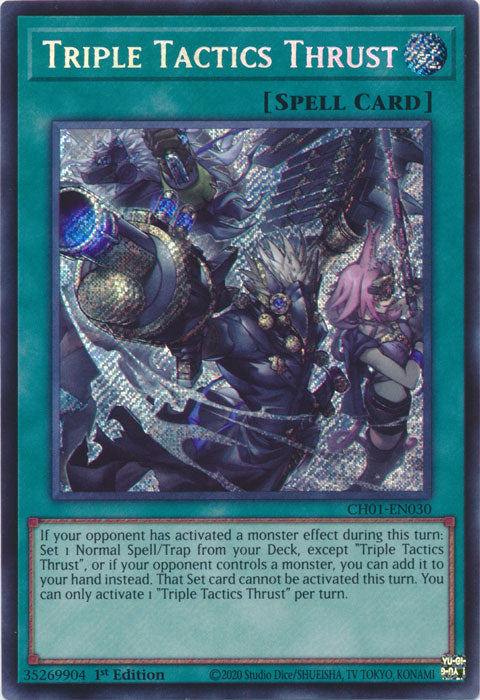 Yugioh - Triple Tactics Thrust *Secret Rare* CH01-EN030 (NM)
