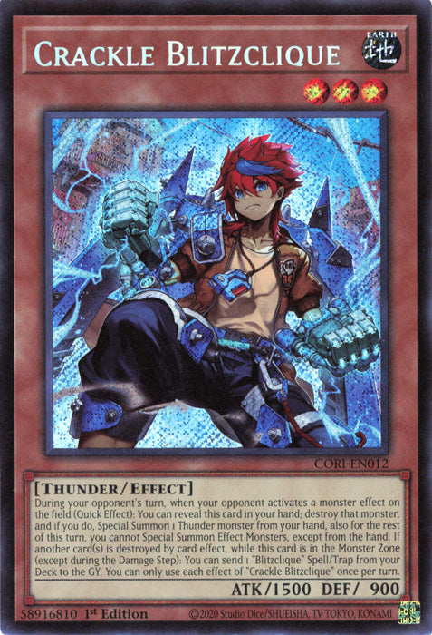 Yugioh - Crackle Blitzclique *Secret Rare* CORI-EN012 (NM)