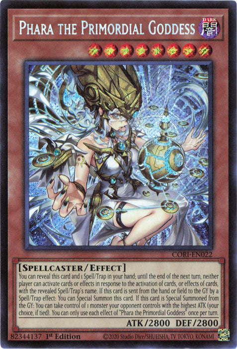 Yugioh - Phara the Primordial Goddess *Secret Rare* CORI-EN022 (NM)
