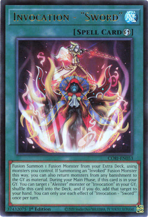 Yugioh - Invocation – “Sword” *Ultra Rare* CORI-EN054 (NM)