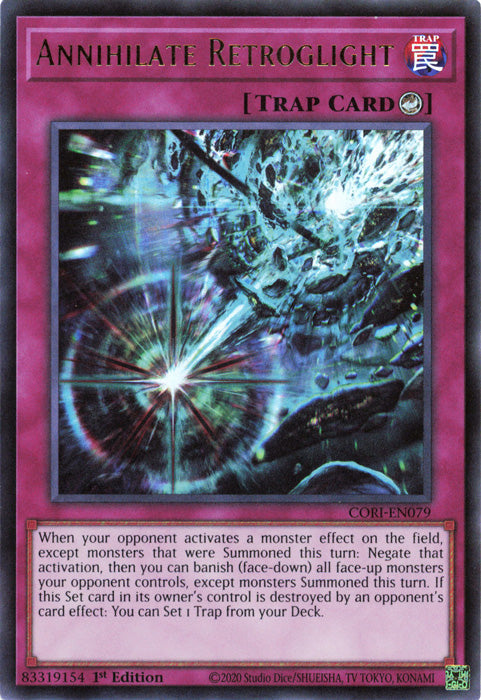 Yugioh - Annihilate Retroglight *Ultra Rare* CORI-EN079 (NM)