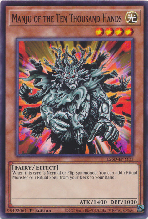 Yugioh - Manju of the Ten Thousand Hands *Common* L26D-ENM01 (NM)