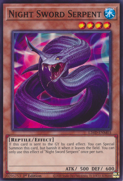 Yugioh - Night Sword Serpent *Common* L26D-ENM03 (NM)