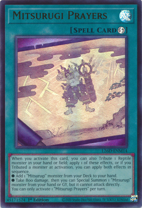 Yugioh - Mitsurugi Prayers *Ultra Rare* L26D-ENM14 (NM)