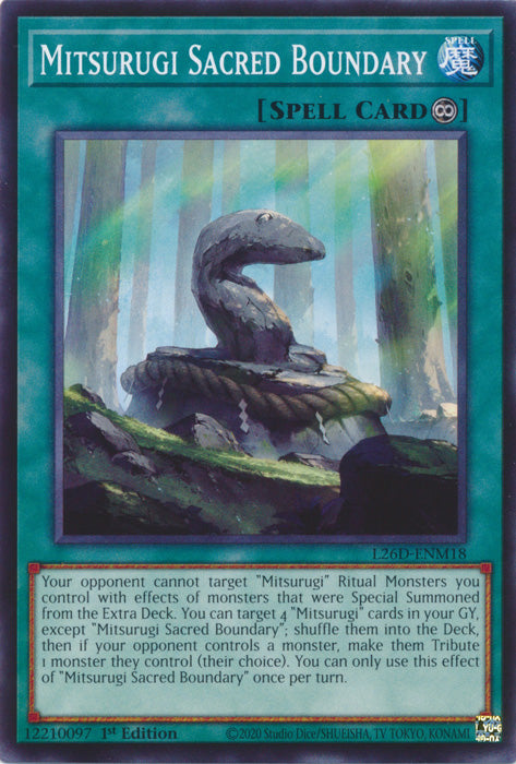 Yugioh - Mitsurugi Sacred Boundary *Common* L26D-ENM18 (NM)
