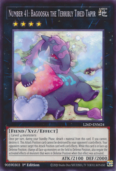 Yugioh - Number 41: Bagooska the Terribly Tired Tapir *Common* L26D-ENM24 (NM)