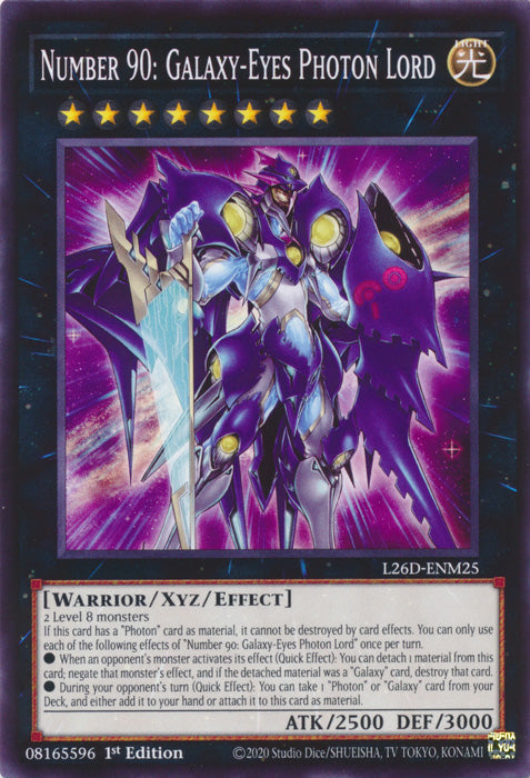 Yugioh - Number 90: Galaxy-Eyes Photon Lord *Common* L26D-ENM25 (NM)