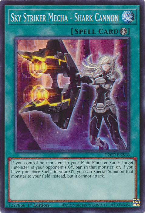 Yugioh - Sky Striker Mecha - Shark Cannon *Common* L26D-ENS16 (NM)