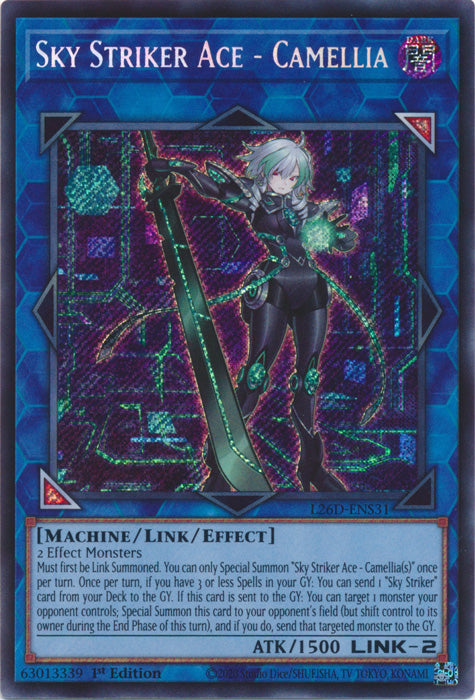 Yugioh - Sky Striker Ace - Camellia *Secret Rare* L26D-ENS31 (NM)