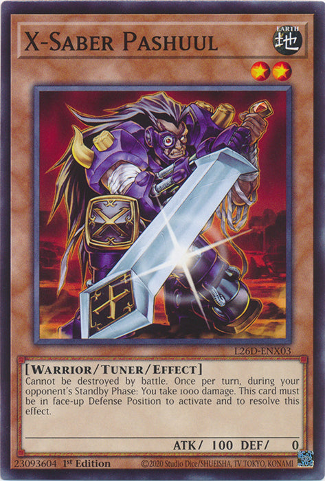 Yugioh - X-Saber Pashuul *Common* L26D-ENX03 (NM)