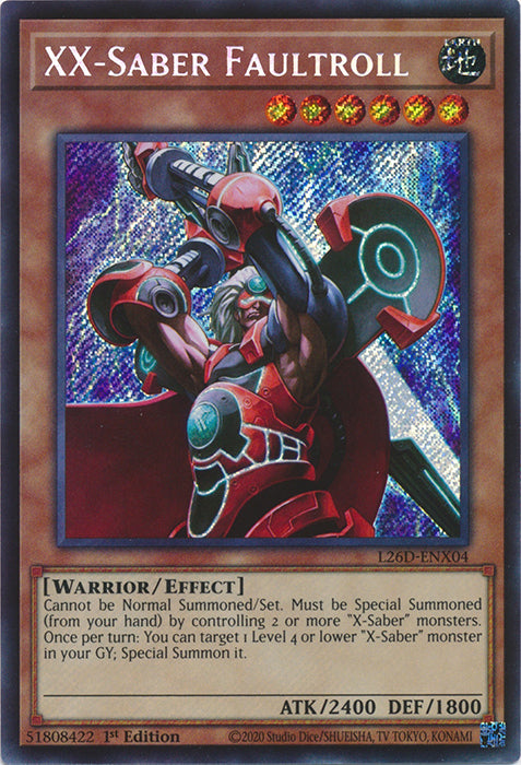 Yugioh - XX-Saber Faultroll *Secret Rare* L26D-ENX04 (NM)