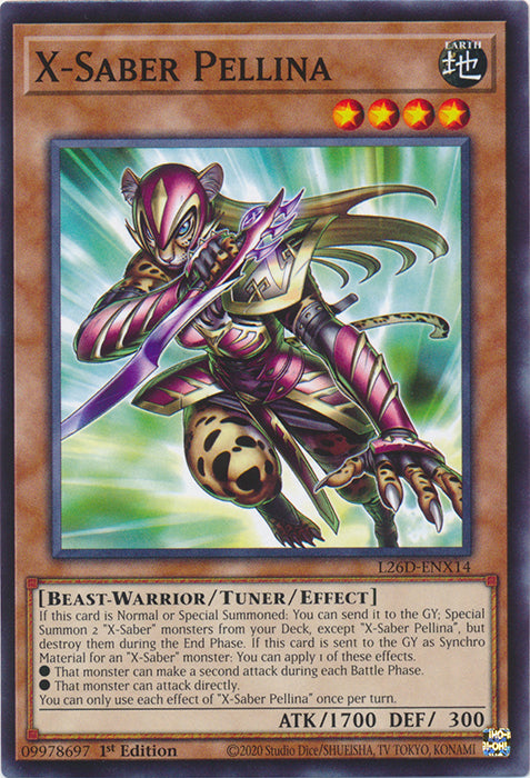 Yugioh - X-Saber Pellina *Common* L26D-ENX14 (NM)