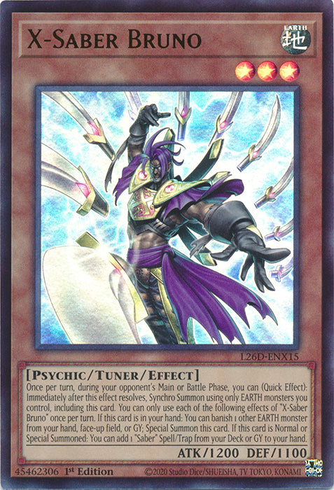 Yugioh - X-Saber Bruno *Ultra Rare* L26D-ENX15 (NM)