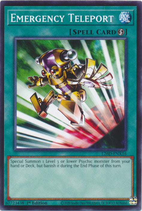 Yugioh - Emergency Teleport *Common* L26D-ENX16 (NM)
