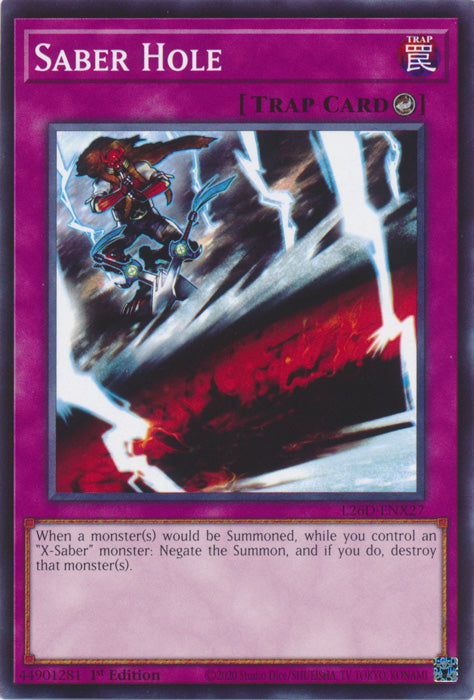 Yugioh - Saber Hole *Common* L26D-ENX27 (NM)