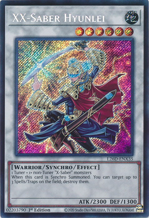 Yugioh - XX-Saber Hyunlei *Secret Rare* L26D-ENX35 (NM)