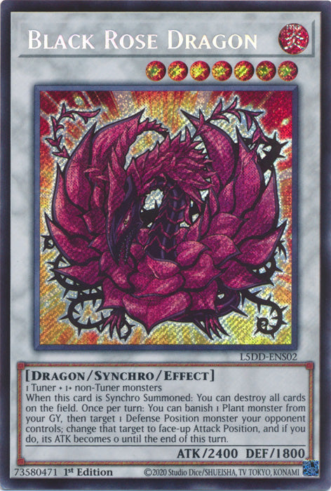 Yugioh - Black Rose Dragon *Secret Rare* L5DD-ENS02 (NM)