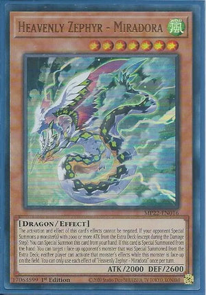 Yugioh - Heavenly Zephyr - Miradora *Ultra Rare* MP22-EN016 (NM)