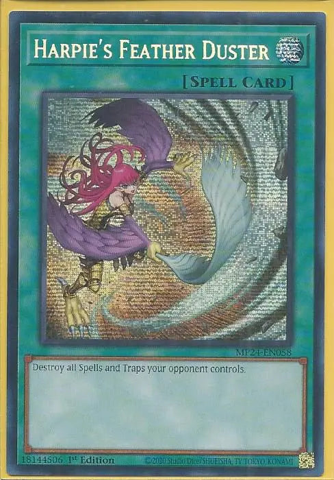 Yugioh - Harpie's Feather Duster *Prismatic Secret Rare* MP24-EN058 (NM)