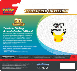 Pokémon - 30th Celebration Tech Sticker Collection