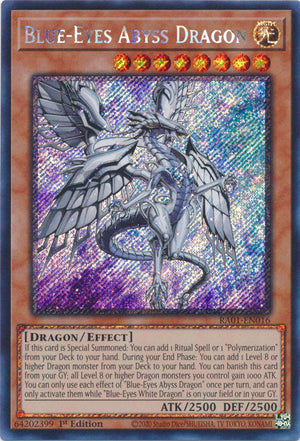 Yugioh - Blue-Eyes Abyss Dragon *Select Rarity* RA01-EN016 (NM)
