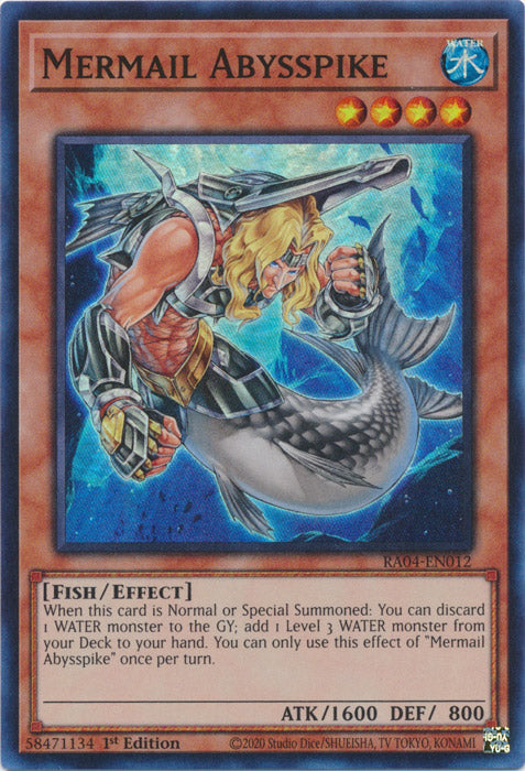 Yugioh - Mermail Abysspike *Select Rarity* RA04-EN012 (NM)