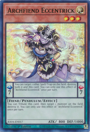 Yugioh - Archfiend Eccentrick *Select Rarity* RA04-EN017 (NM)
