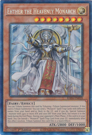 Yugioh - Ehther the Heavenly Monarch *Select Rarity* RA04-EN018 (NM)