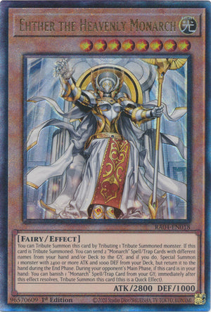 Yugioh - Ehther the Heavenly Monarch *Select Rarity* RA04-EN018 (NM)