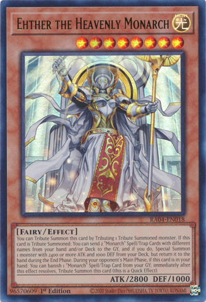 Yugioh - Ehther the Heavenly Monarch *Select Rarity* RA04-EN018 (NM)