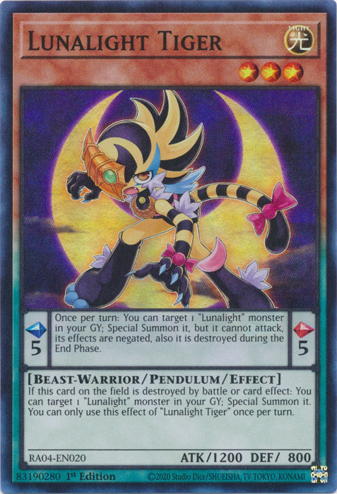 Yugioh - Lunalight Tiger *Select Rarity* RA04-EN020 (NM)
