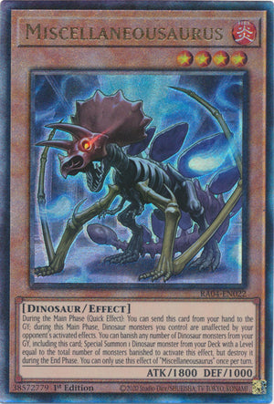 Yugioh - Miscellaneousaurus *Select Rarity* RA04-EN022 (NM)