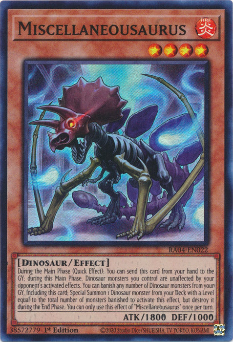 Yugioh - Miscellaneousaurus *Select Rarity* RA04-EN022 (NM)