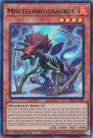 Yugioh - Miscellaneousaurus *Select Rarity* RA04-EN022 (NM)