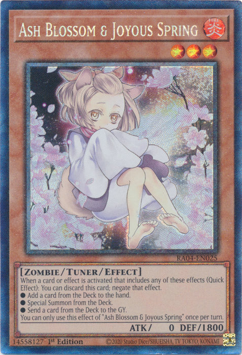 Yugioh - Ash Blossom & Joyous Spring *Select Rarity* RA04-EN025 (NM)