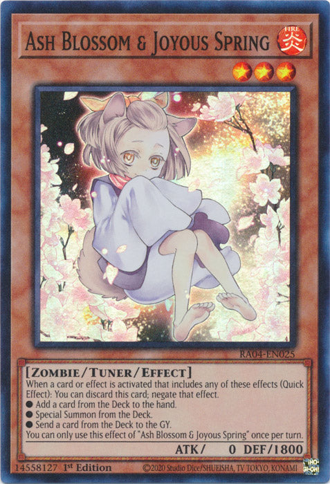 Yugioh - Ash Blossom & Joyous Spring *Select Rarity* RA04-EN025 (NM)