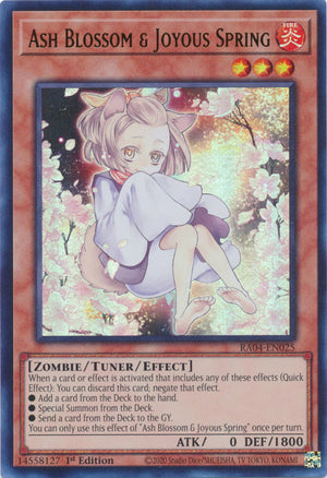 Yugioh - Ash Blossom & Joyous Spring *Select Rarity* RA04-EN025 (NM)