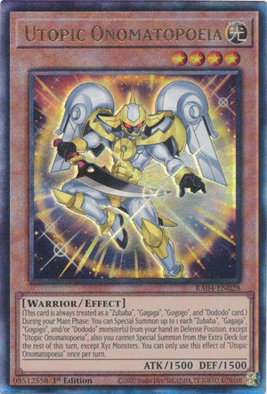 Yugioh - Utopic Onomatopoeia *Select Rarity* RA04-EN028 (NM)