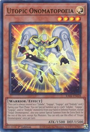 Yugioh - Utopic Onomatopoeia *Select Rarity* RA04-EN028 (NM)