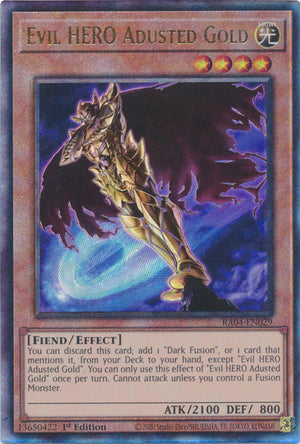 Yugioh - Evil HERO Adusted Gold *Select Rarity* RA04-EN029 (NM)