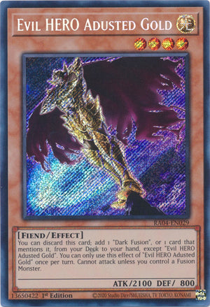 Yugioh - Evil HERO Adusted Gold *Select Rarity* RA04-EN029 (NM)