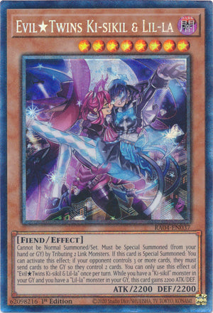 Yugioh - Evil☆Twins Ki-sikil & Lil-la *Select Rarity* RA04-EN037 (NM)
