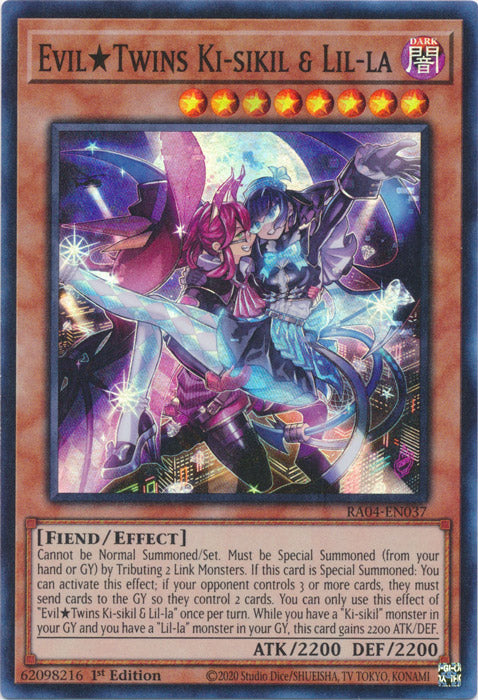 Yugioh - Evil☆Twins Ki-sikil & Lil-la *Select Rarity* RA04-EN037 (NM)