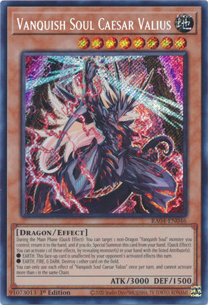 Yugioh - Vanquish Soul Caesar Valius *Select Rarity* RA04-EN046 (NM)